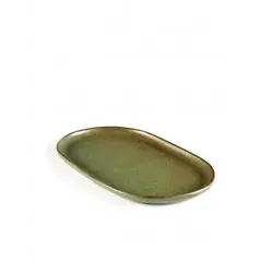 Блюдо овальное 15X25 см, h 1,5 см, цвет CAMOGREEN