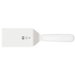 Лопатка 27,5 см. изогнутая раб. часть 12*7,5 см. нерж. с пластик. ручкой, белая Icel /1/6/