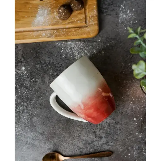 Кружка 400 мл красная d 9 см h11 см фарфор "The Sun Eco" P.L. Proff Cuisine [4]