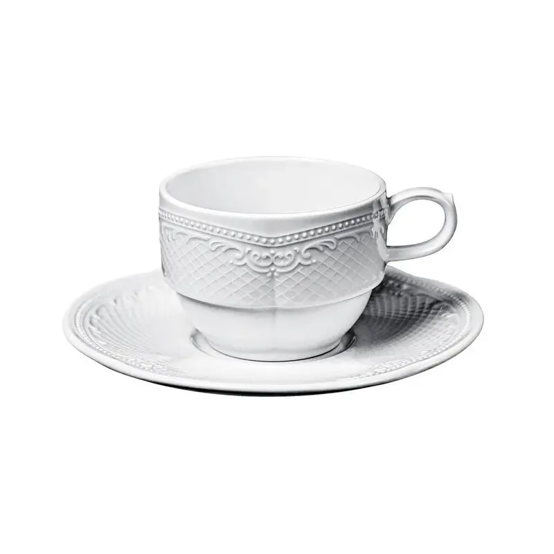 Чайная пара 200 мл белая d 8,6 см h6,1 см Aristocrat Stackable Noble