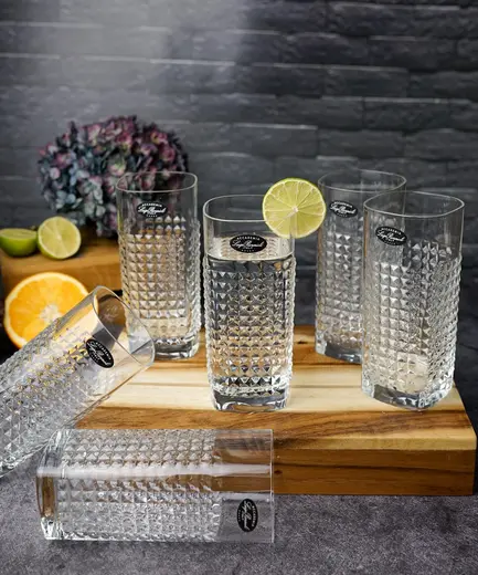 Набор стаканов высоких Mixology Elixir 480 мл , хрустальное стекло, 6 шт.