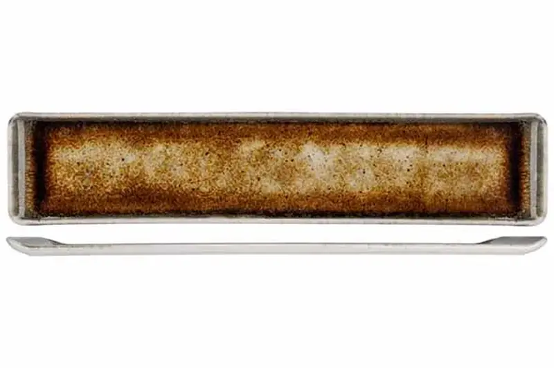 IRIS BROWN Блюдо сервировочное, прямоугольное, 46X9,5 см, фарфор