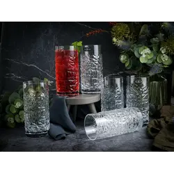 Набор стаканов высоких Mixology Textures 480 мл , хрустальное стекло, 6 шт.