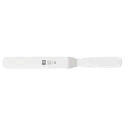 Лопатка 36 см. изогнутая раб. часть 20,5*3,5 см. нерж. узкая с пластик. ручкой, белая Icel /1/6/