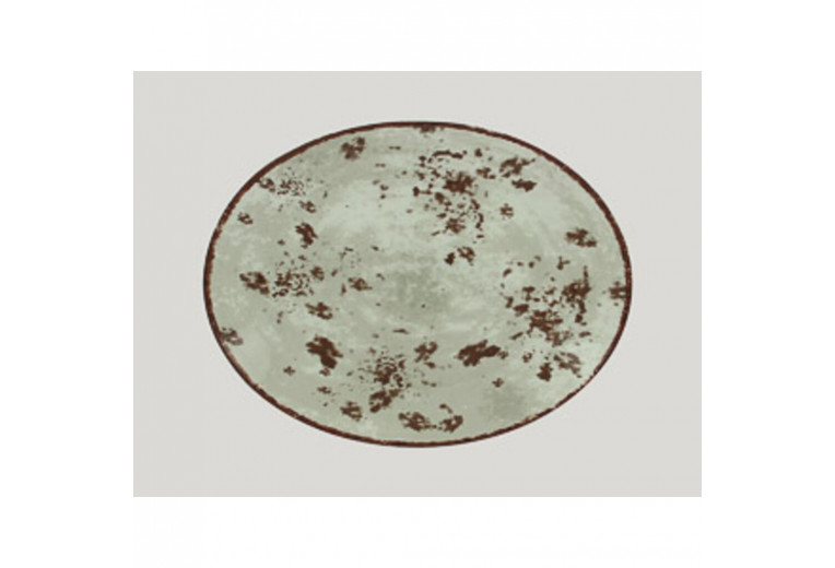 Тарелка RAK Porcelain Peppery овальная плоская 36*27 см, серый цвет