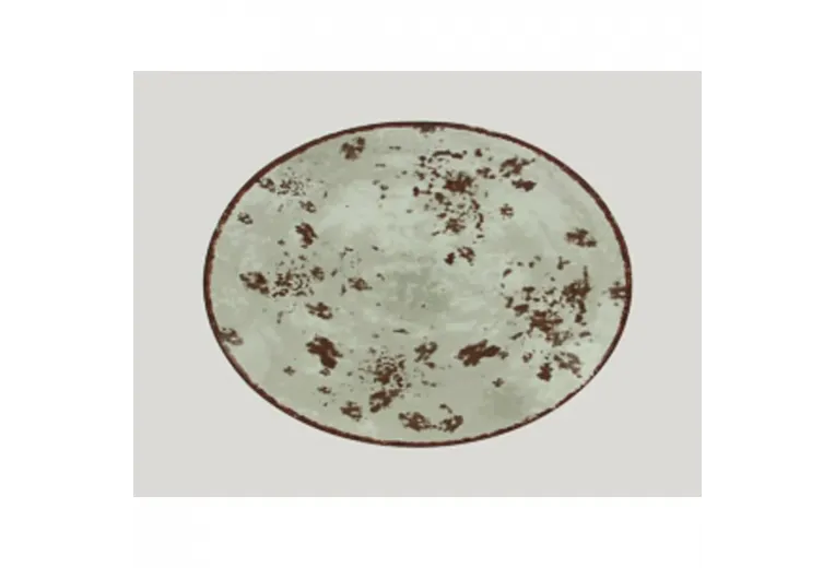 Тарелка RAK Porcelain Peppery овальная плоская 36*27 см, серый цвет