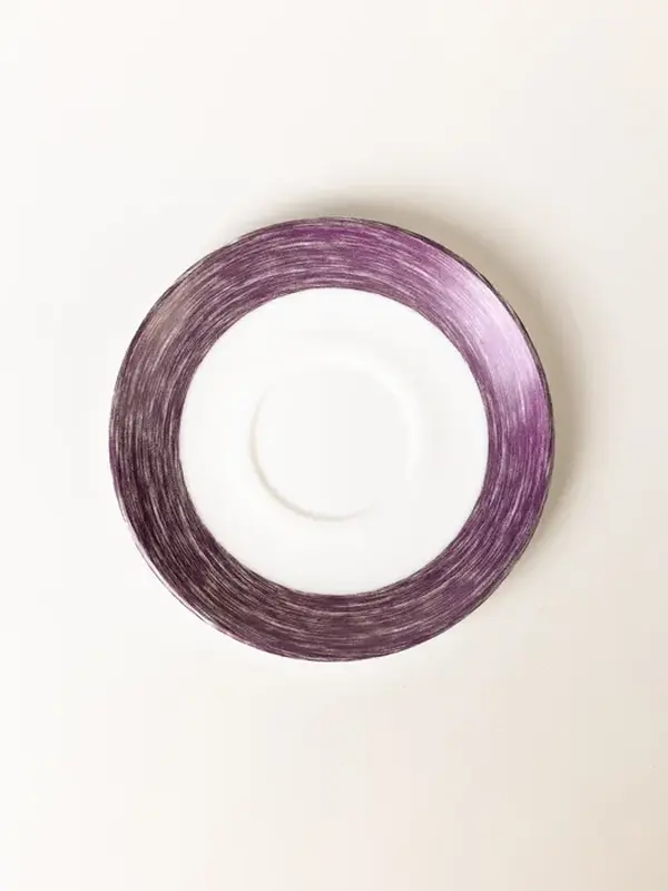 Блюдце, ARC International, Brush, сиреневый край, (чашка 53497), d 140 мм