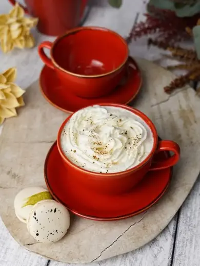 Набор чайных пар Porland Seasons 340 мл (4 предмета), красный