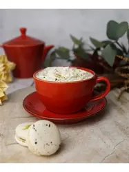 Набор чайных пар Porland Seasons 340 мл (4 предмета), красный