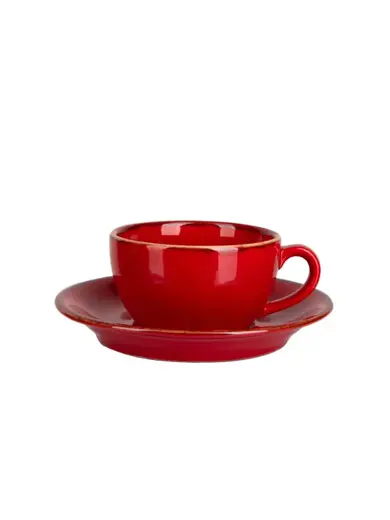 Набор чайных пар Porland Seasons 340 мл (4 предмета), красный