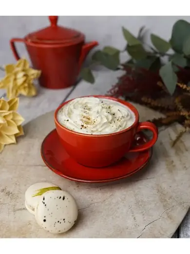 Набор чайных пар Porland Seasons 340 мл (4 предмета), красный