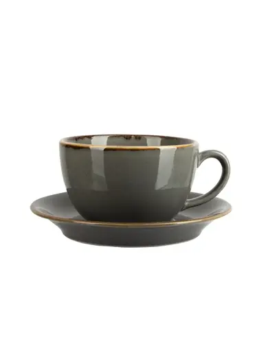 Набор чайных пар 340 мл Porland Seasons (4 предмета), тёмно-серый