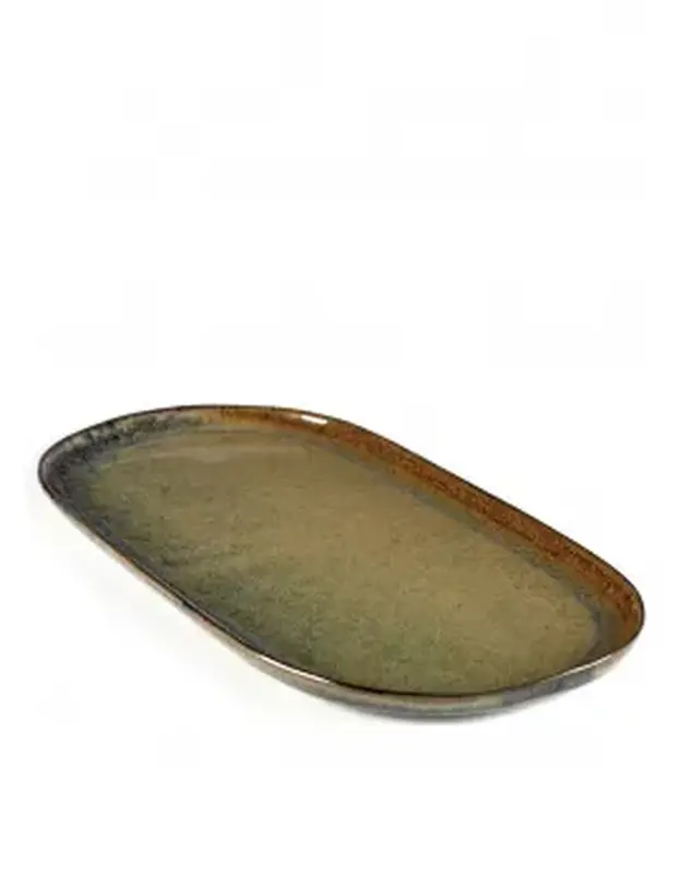 Блюдо овальное 17х35,5 см, h 2 см, цвет INDI GREY