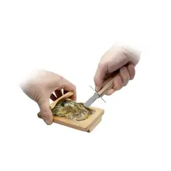 Нож для устриц с подставкой 45/160 мм. с ограничителем, ручка дерев. VB /1/16/