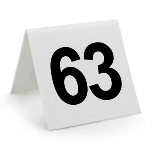 Табличка "Номера" (51-75) 7,5*7,5 см, пластик, P.L. Proff Cuisine
