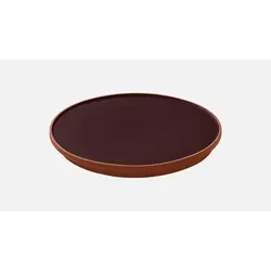 Тарелка мелкая d 26 см, h 2,4 см, цвет коричневый, Jardim
