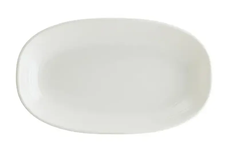 Блюдо овальное 150*85 мм. Белый Луп узкая полоска Bonna /1/12/3168/ 