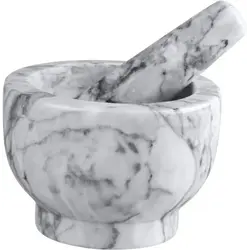 Ступка d=12,5 см. h=9 см. с пестиком 13,5 см., мрамор FM /1/