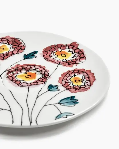 Блюдце для чайной чашки 14,5 см Anemone Milk Midnight Flowers