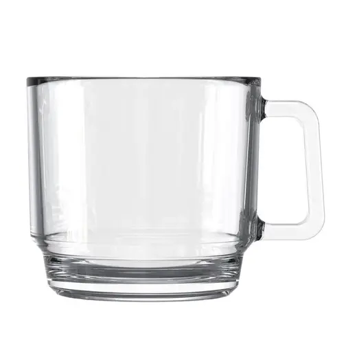 Кружка 440 мл прозрачная "Stack Noir Caffe Premio" d 9,8 см h9,5 см стекло Ocean [6]