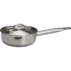 Сотейник 1,6 л. нерж. d=19,5 см. h=6,5 см. с крышк. тройное дно (индукция) MGsteel /1/10/