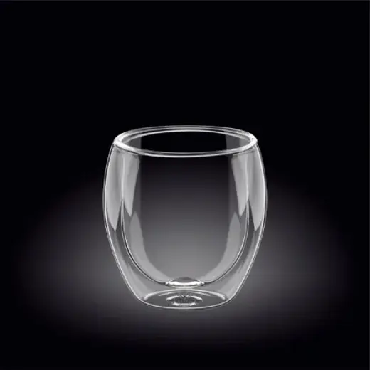 Стакан 300 мл. d=75 мм. h=100 мм. с двойными стенками Термостекло Wilmax /1/60/