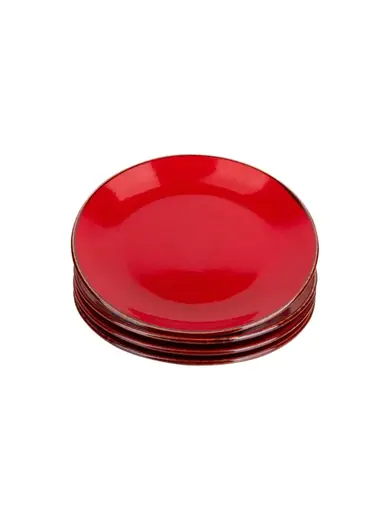 Набор обеденных тарелок Porland Seasons 24 см (4 предмета), красный