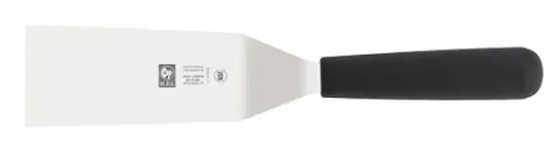 Лопатка 33 см. изогнутая раб. часть 16,5*7,5 см. нерж. с пластик. ручкой, черная Icel /1/6/