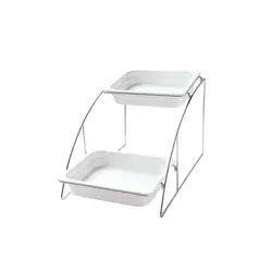 Подставка фуршетная горка 2 яруса для гастроемкостей GN1/2 (360*525*325 мм) P.L