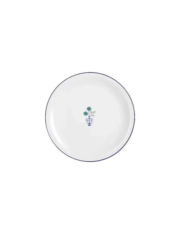 Тарелка мелкая Porland Vaso Piccolo DS17 28 см, кант синий