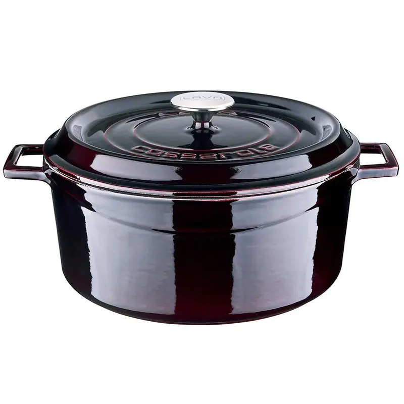 Кастрюля 6,7 л, d 28 см, h 13,5 см чугун с крышкой ИНДУКЦИЯ Majolica Mor LAVA