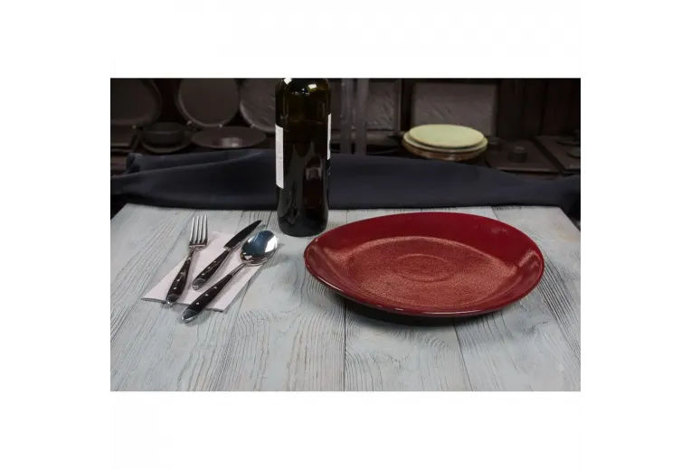 Блюдо овальное 30*26,5*2,8 см Evolution Dark Red P.L. Proff Cuisine [1]