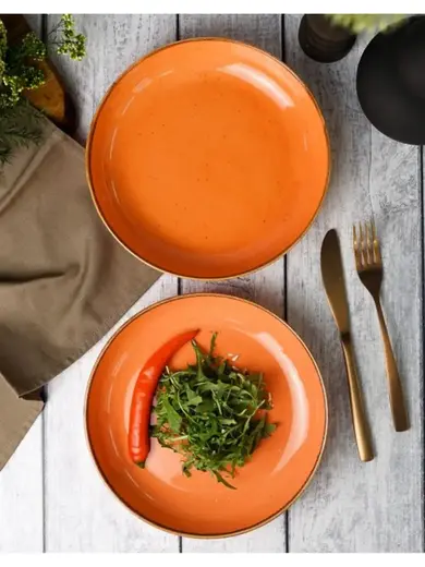 Набор салатников Porland Seasons 22 см (2 предмета), оранжевый, 835 мл