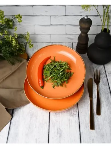 Набор салатников Porland Seasons 22 см (2 предмета), оранжевый, 835 мл