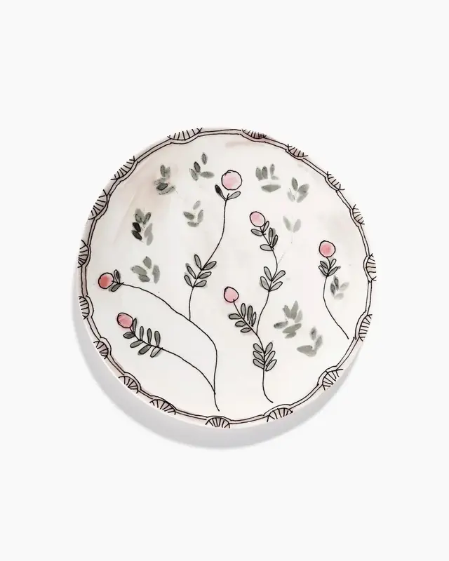 Тарелка 31 см Mirtillo Nude Midnight Flowers