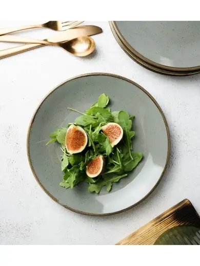 Набор обеденных тарелок Porland Seasons 24 см (4 предмета), тёмно-серый