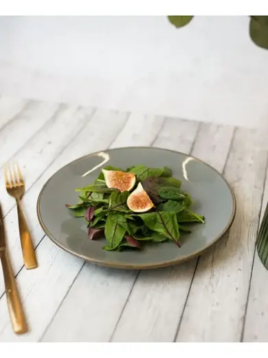 Набор обеденных тарелок Porland Seasons 24 см (4 предмета), тёмно-серый