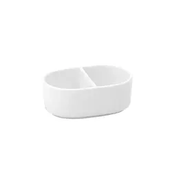 Емкость для пакетированного сахара на 2 отсека 75 мл. 11*4*7 см. Белый Ариан /1/12/ ОСЕНЬ