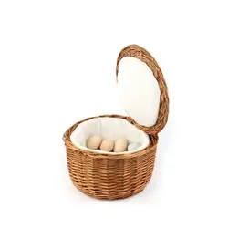 Корзина для горячих яиц, круглая , APS, ротанг, d 26 см, h 17 см