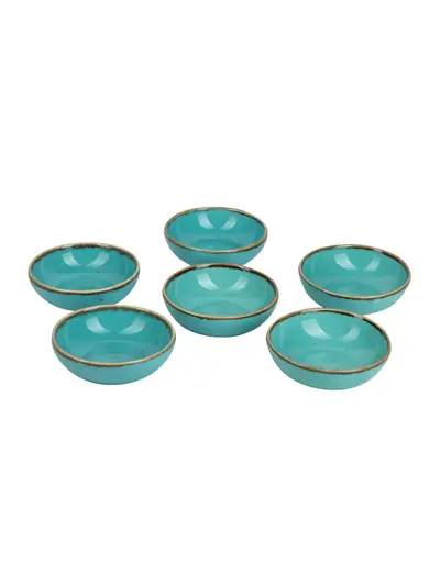 Набор соусников Porland Seasons 9 см (6 предметов), бирюзовый, 95 мл