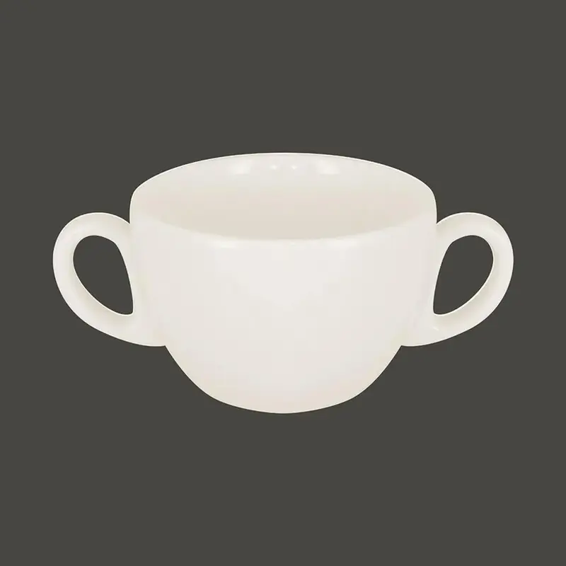 Бульонница с двумя ручками RAK Porcelain Barista 280 мл, h 6,3 см