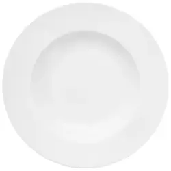 Тарелка глубокая с римом 300 мл, d 23 см, Snow, Basics