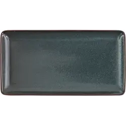 Тарелка без рима прямоугольная 23x12 см, Ston blue, World of Colours
