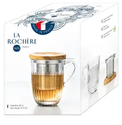Кружка для заварки чая с фильтром и крышкой, La Rochere, OUESSANT, 400 мл, 9 см