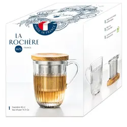 Кружка для заварки чая с фильтром и крышкой, La Rochere, OUESSANT, 400 мл, 9 см