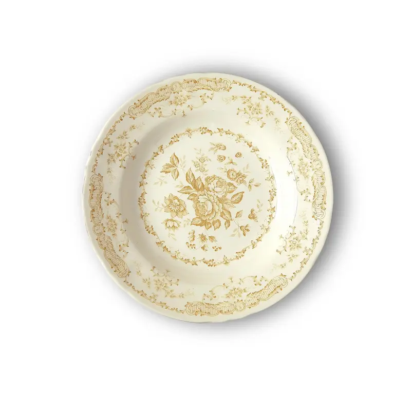 Тарелка глубокаяØ 23,3 см, цвет декора "охра"