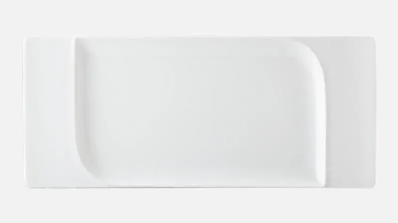 Тарелка прямоугольная с полями 36,4x15,8 см, h 3,2 см, Fine Dining