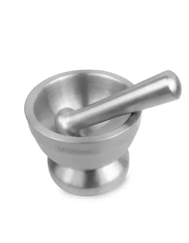 Ступка d=11,8 см. h=11 см. с пестиком 14 см., нерж. упрочнен. MGsteel /1/24/
