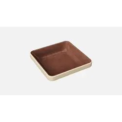 Соусник квадратный 80 мл, (стопир.) 9x9 см, h 2,3 см, цвет коричневый, Nara