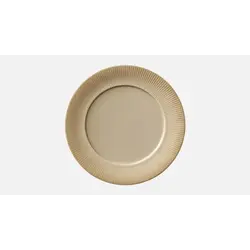 Тарелка мелкая с римом и рельефным бортом d 28,1 см, h 2,5 см, цвет бежевый, Nature Infused